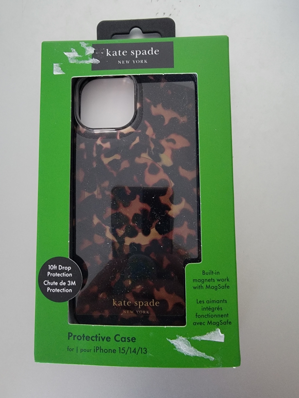 kate spade Leopard Tortoiseshell MagSafe iPhone 15/14/13 Case